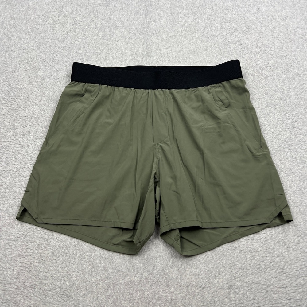 Ten Thousand Tactical Short Mens Medium Green Ripstop Lined Stretch Gym TTSH006
